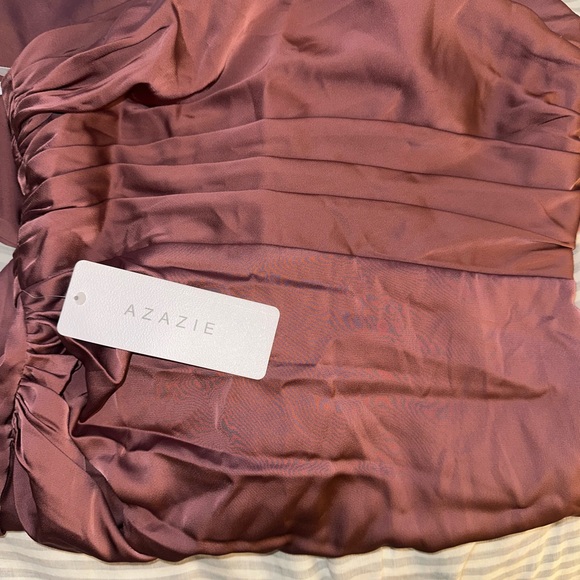 Satin bridesmaids dress dusty rose / mauve - Picture 5 of 6